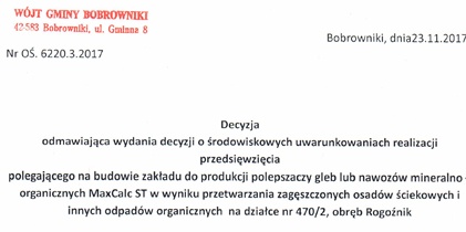 Zablokowaliśmy budowę zakładu polepszaczy