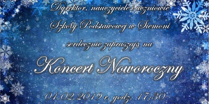 Zapraszamy na Koncert Noworoczny w Siemoni