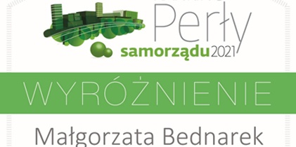 Perły Samorządu 2021 dla Małgorzaty Bednarek